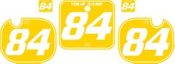 1984 Honda CR500 Custom Pre-Printed Background Yellow - White Pinstripe by Factory Ride