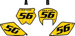 Fits KTM 250 SX 2005-2006 Yellow Pre-Printed Backgrounds - Black Bold Pinstripe by Factory Ride Fits KTM 250 SX 2005-2006 Yellow Pre-Printed Backgrounds - Black Bold Pinstripe by Factory Ride