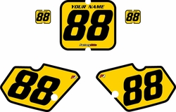 1988-1989 Kawasaki KX80 Yellow Pre-Printed Backgrounds - Black Bold Pinstripe by FactoryRide 1988-1989 Kawasaki KX80 Yellow Pre-Printed Backgrounds - Black Bold Pinstripe by FactoryRide