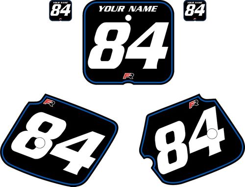 Suzuki RM125 1984-1985 Custom Pre-Printed Background Black - Blue Pinstripe by Factory Ride