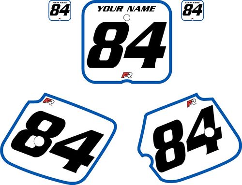 Suzuki RM125 1984-1985 Custom Pre-Printed Background White - Blue Bold Pinstripe by Factory Ride
