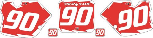 Suzuki RM125 1989-1992 Custom Pre-Printed Background Red - White Shock Series by Factory Ride