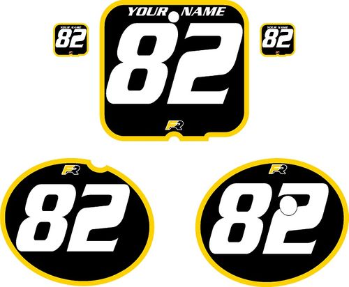 Suzuki RM250 1982-1983 Custom Pre-Printed Background Black - Yellow Bold Pinstripe by Factory Ride