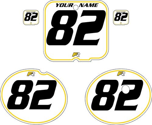Suzuki RM500 1983-1985 Custom Pre-Printed Background White - Yellow Pinstripe by Factory Ride