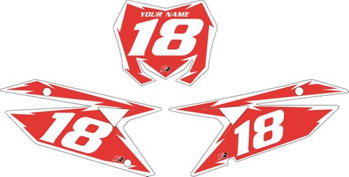 Suzuki RMZ250 2019-2023 Custom Pre-Printed Background Red - White Shock by Factory Ride