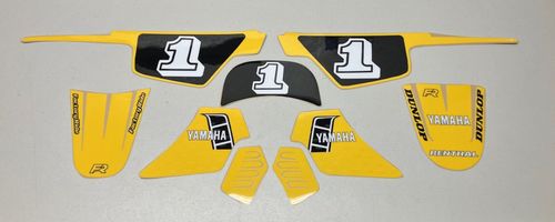 Yamaha PW50 Retro Graphics kit Decals by Factory Ride (1982 Style)