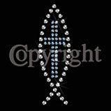 Cross Fish - Rhinestones