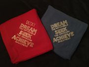 Dream Seek Achieve Fleece Stadium Blanket Bling