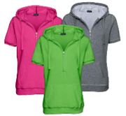 Ladies Short Sleeve 3/4 Zip Fleece