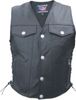 Men's Analine Cowhide Leather Denim Style Vest - Sizes 40 to 60 Men's Analine Cowhide Leather Denim Style Vest - Sizes 40 to 60