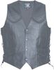 Men's Cowhide Leather Vest with Braided Trim & Side Laces - Sizes XS to 5XL Men's Cowhide Leather Vest with Braided Trim & Side Laces - Sizes XS to 5XL