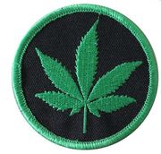 MARIJUANA LEAF  - EMBROIDERED PATCH 