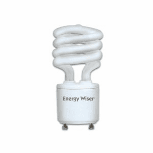 13 Watt Spiral Compact Fluorescent CFL GU24 base.