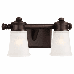 2-LT Bath Light - Dark Brushed Bronze (Painted) - 4532-267B 2-LT Bath Light - Dark Brushed Bronze (Painted) - 4532-267B