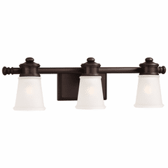 3-LT Bath Light - Dark Brushed Bronze (Painted) - 4533-267B 3-LT Bath Light - Dark Brushed Bronze (Painted) - 4533-267B