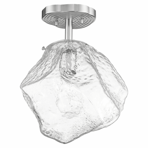 Access Boulder 1-LT Semi Flush Mount - Matte Chrome - 63125LEDDLP-MSS/CLR