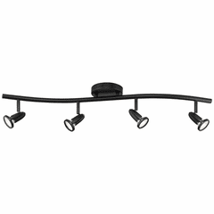 Access Cobra 4-LT LED Wall or Ceiling Spotlight Bar - Black - 52204LEDDLP-BL
