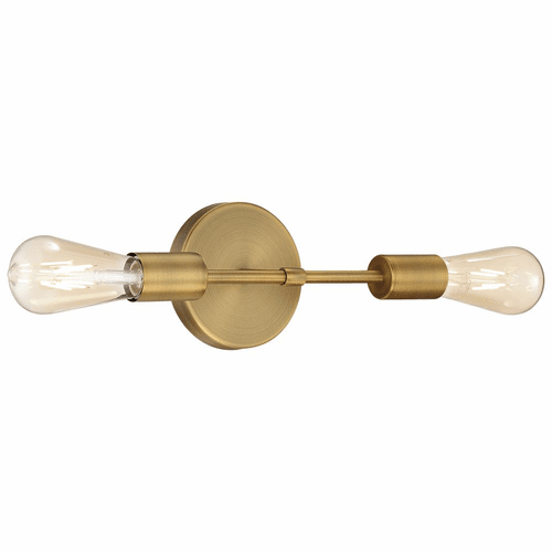 Access Iconic 2 Light LED Wall Sconce - Antique Brushed Brass - 62300LEDDLP-ABB