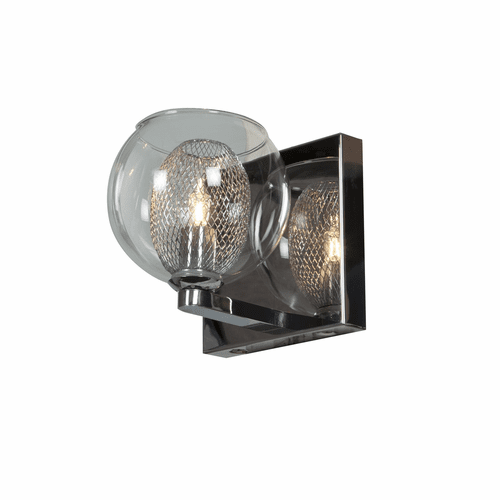 Access Lighting Aeria 1-Light Dimmable LED Metal Foil in Glass Vanity - Chrome - 52081LEDDLP-CH/CLR