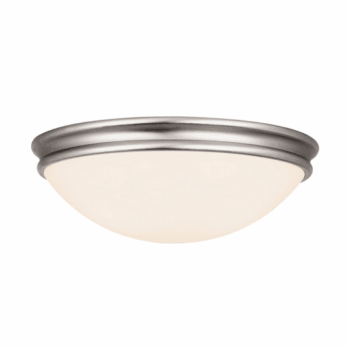 Access Lighting Atom Medium Flush Mount - Brushed Steel - 20725-BS/OPL