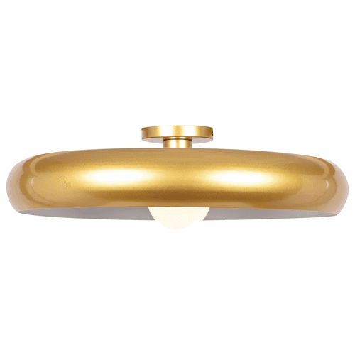 Access Lighting Bistro Large Round Colored LED Flush Mount - Gold and White - 23881LEDDLP-GLD/WHT