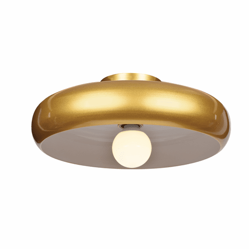 Access Lighting Bistro Small Round Colored LED Flush Mount - Gold and White - 23880LEDDLP-GLD/WHT