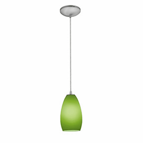 Access Lighting Champagne 1-LT Pendant - Brushed Steel - 28012-1C-BS/LGR