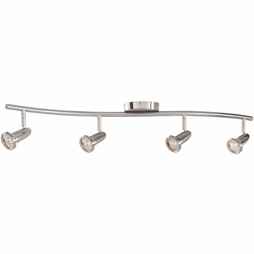Access Lighting Cobra 4-Light Wall or Ceiling Spotlight Bar - Brushed Steel - 52204-BS
