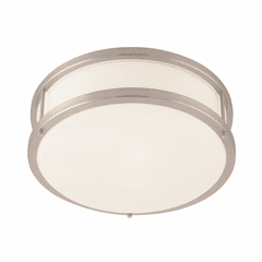 Access Lighting Conga Dimmable LED Flush Mount - Brushed Steel - 50079LEDD-BS/OPL