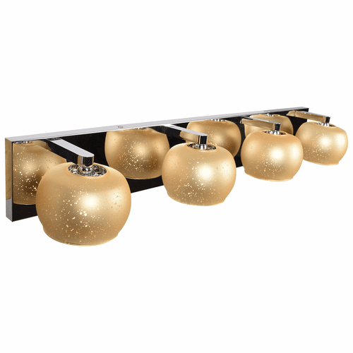 Access Lighting Galaxy 4-Light Star Glass Vanity - Mirrored Stainless Steel - 62560-MSS/STARRY