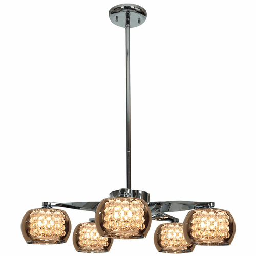 Access Lighting Glam 5-Light Chandelier - Chrome - 52120-CH/MIR
