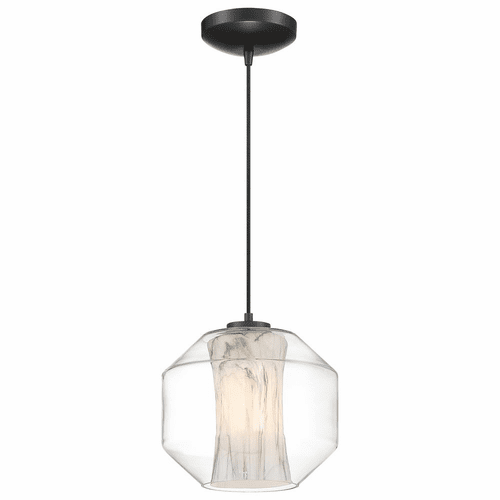 Access Lighting I-Biza 1-LT LED Pendant - Black - 29011LEDDLP-BL/WMB
