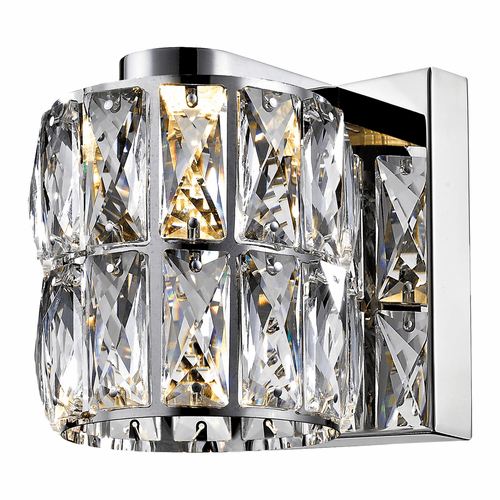 Access Lighting Ice 1-Light Crystal Vanity - Mirrored Stainless Steel - 62551LEDD-MSS/CCL