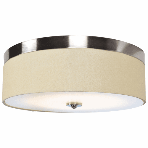 Access Lighting Mia Large LED Flush Mount with Fabric Shade - Brushed Steel - 20821LEDD-BS/ACR