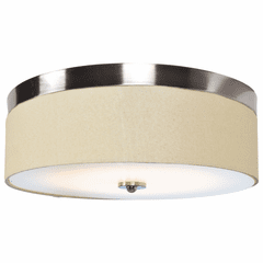 Access Lighting Mia Small LED Flush Mount with Fabric Shade - Brushed Steel - 20820LEDD-BS/ACR
