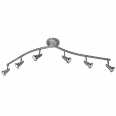 Access Lighting Mirage 6-LT Dimmable LED Semi-Flush - Brushed Steel - 52226LEDDLP-BS