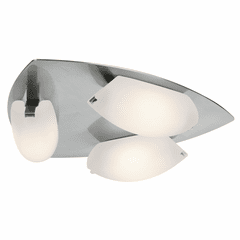 Access Lighting Nido 3-Light Dimmable LED Flush Mount - Matte Chrome - 63953LEDD-MC/FST