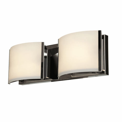 Access Lighting Nitro2 2-Light Vanity - Brushed Steel - 62292-BS/OPL