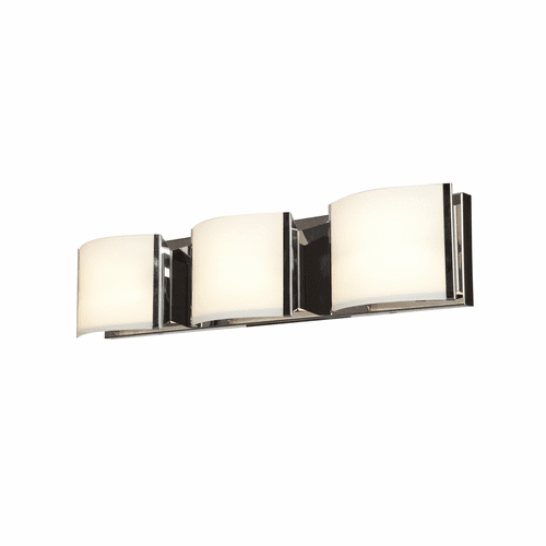 Access Lighting Nitro2 3-Light Dimmable LED Vanity - Brushed Steel - 62293LEDD-BS/OPL