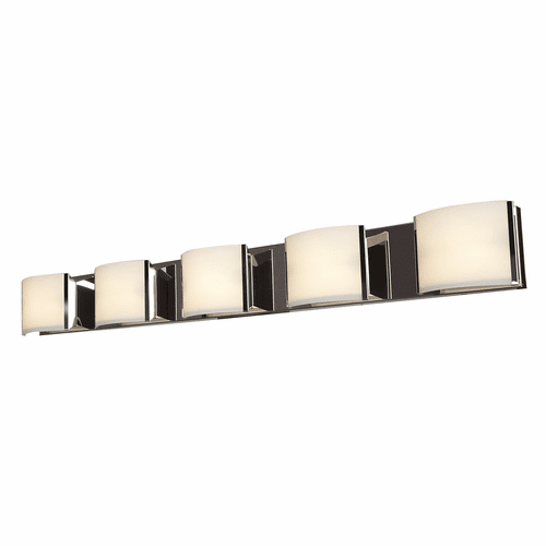 Access Lighting Nitro2 5-Light Dimmable LED Vanity - Brushed Steel - 62295LEDD-BS/OPL