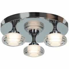 Access Lighting Optix 3-Light Dimmable LED Flush Mount - Chrome - 63978LEDD-CH/ACR