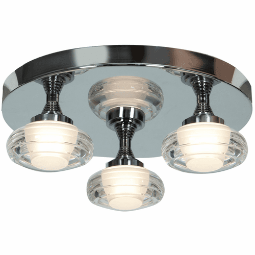 Access Lighting Optix 3-Light Dimmable LED Flush Mount - Chrome - 63978LEDD-CH/ACR
