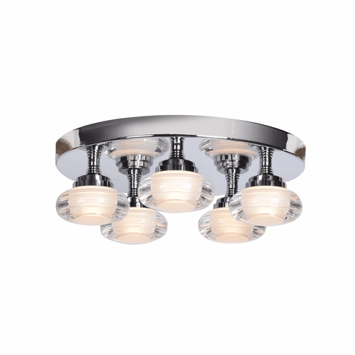 Access Lighting Optix 5-Light Dimmable LED Flush Mount - Chrome - 63979LEDD-CH/ACR