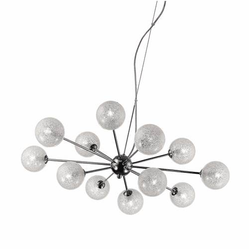 Access Lighting Opulence 12-Light Glitter Glass Chandelier - Chrome - 62327LEDDLP-CH/CLR
