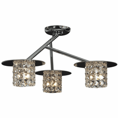 Access Lighting Prizm 3-Light LED Semi-Flush - Chrome - 23924LEDDLP-CH/CCL