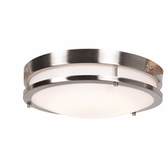 Access Lighting Solero Emergency Backup LED Flush Mount - Brushed Steel - 20465LEDEM-BS/ACR