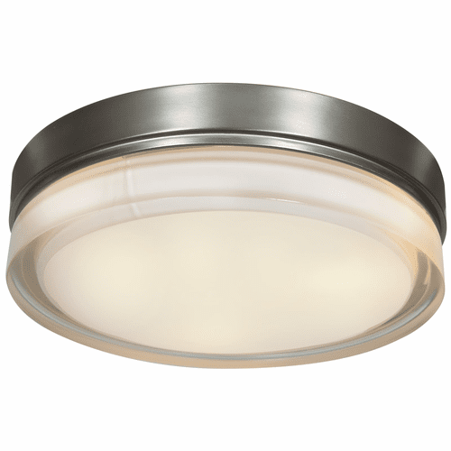 Access Lighting Solid Large Dimmable LED Flush Mount - Brushed Steel - 20776LEDD-BS/OPL