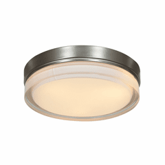 Access Lighting Solid Small Dimmable LED Flush Mount - Brushed Steel - 20775LEDD-BS/OPL