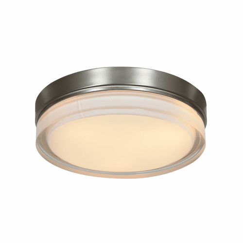 Access Lighting Solid Small Dimmable LED Flush Mount - Brushed Steel - 20775LEDD-BS/OPL
