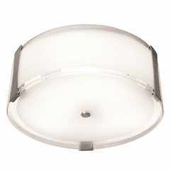 Access Lighting Tara Flush Mount - Brushed Steel - 50120-BS/OPL